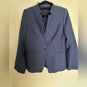 Banana Republic Long and Lean Wool Dark Navy Blazer Lined Size 6